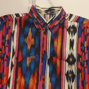 Vintage Steer West L/S Western Button Down Shirt L